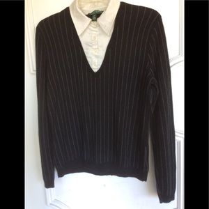 RL Lauren cashmere & silk top Size XL